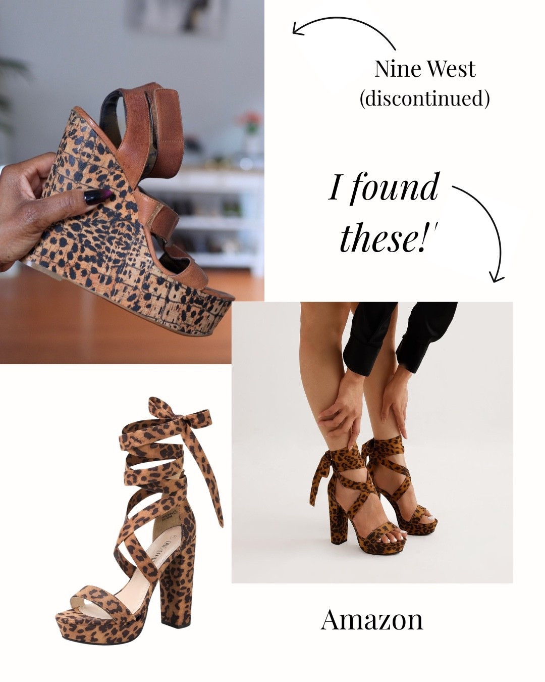 The girls keep asking where I got these gorgeous Nine West leopard wedges. Babes, I pulled these outta the back of my closet! 🐆✨ 

They’re discontinued now, but I found a super cute Amazon pair that give the same bold, statement-making energy. Same vibe, same drama, same rich auntie approval.  😍

#LTKStyle #LTKShoeCrush #LeopardPrint #FashionOver50 #RichAuntieStyle

#LTKootd #LTKOver40