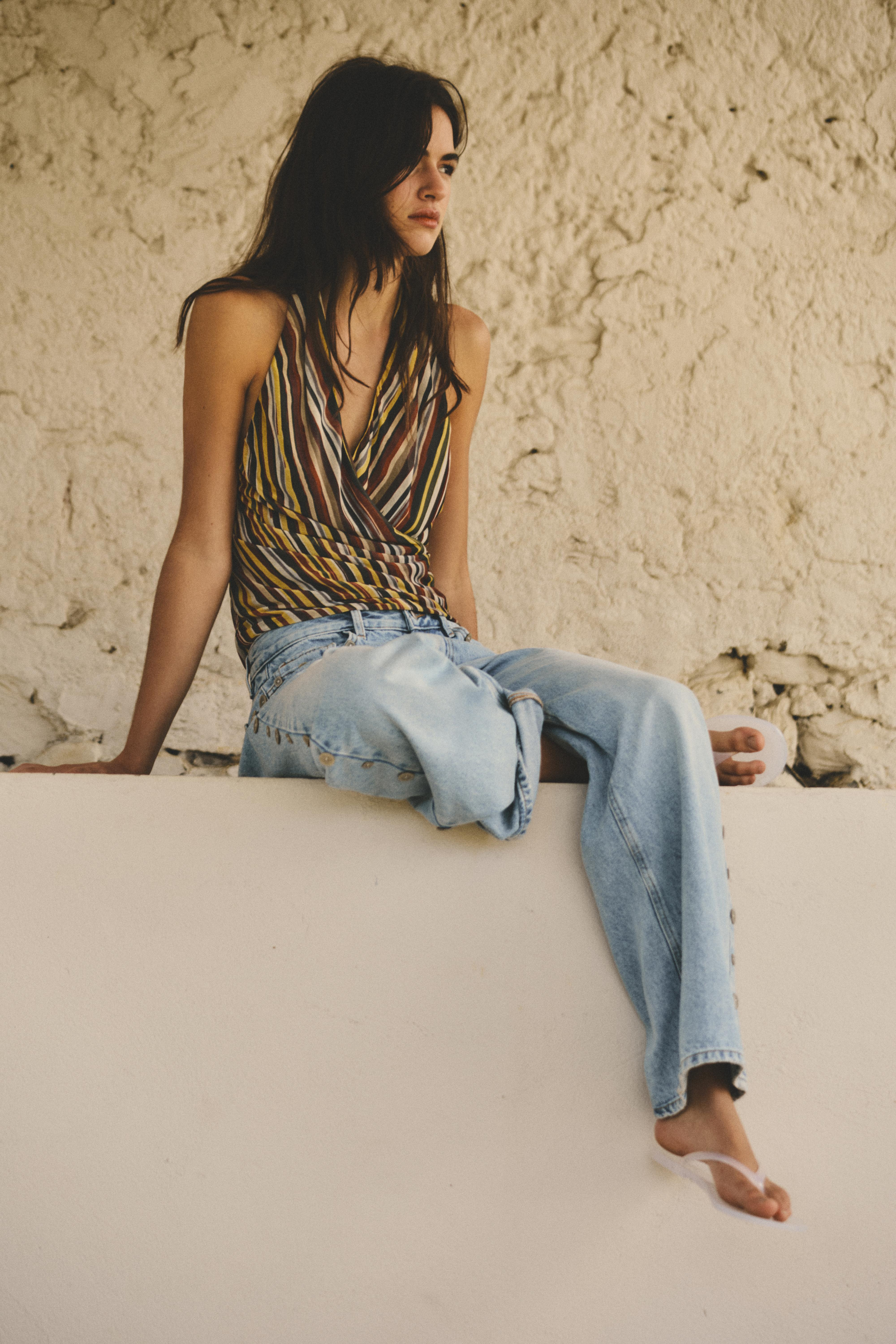 Striped halter top | Pull&Bear United Kingdom | PULL and BEAR UK