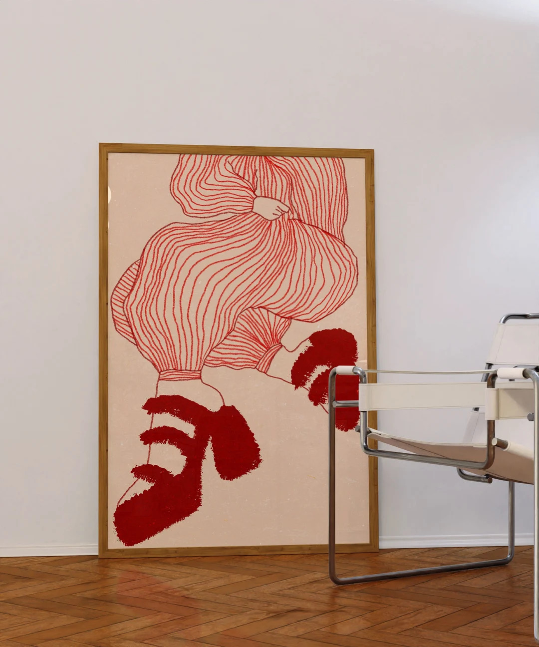 Red Line Art Poster, 70s Wall Print, Red Wall Art, Trendy Woman Poster, Shoes Poster, Psychedelic... | Etsy (US)