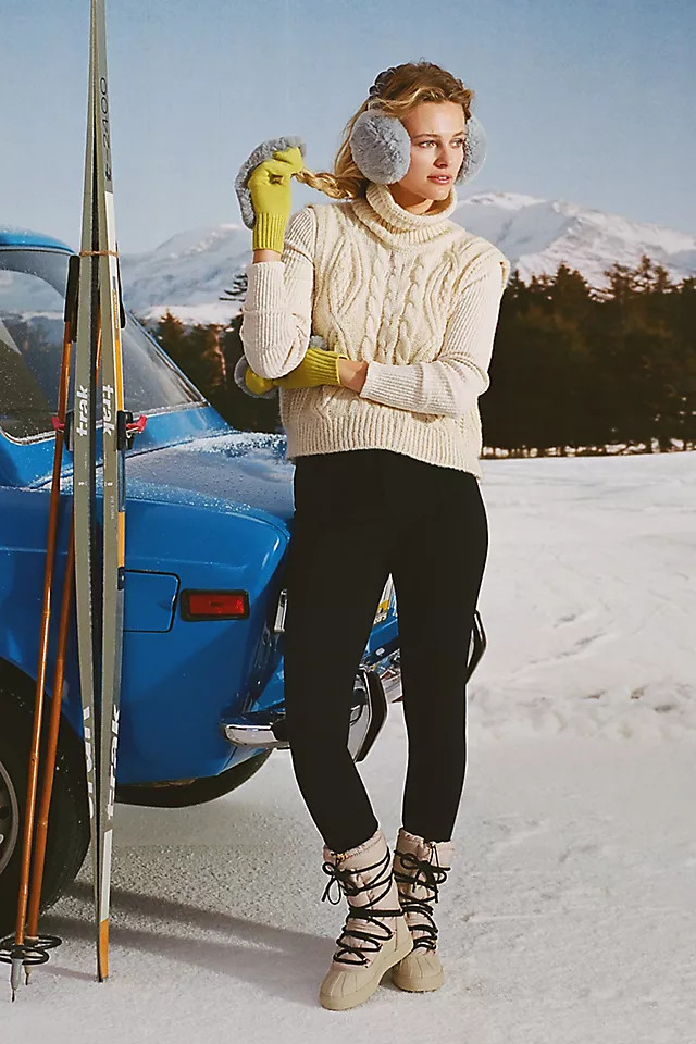 Cable-Knit Turtleneck Sweater Vest | Anthropologie (US)