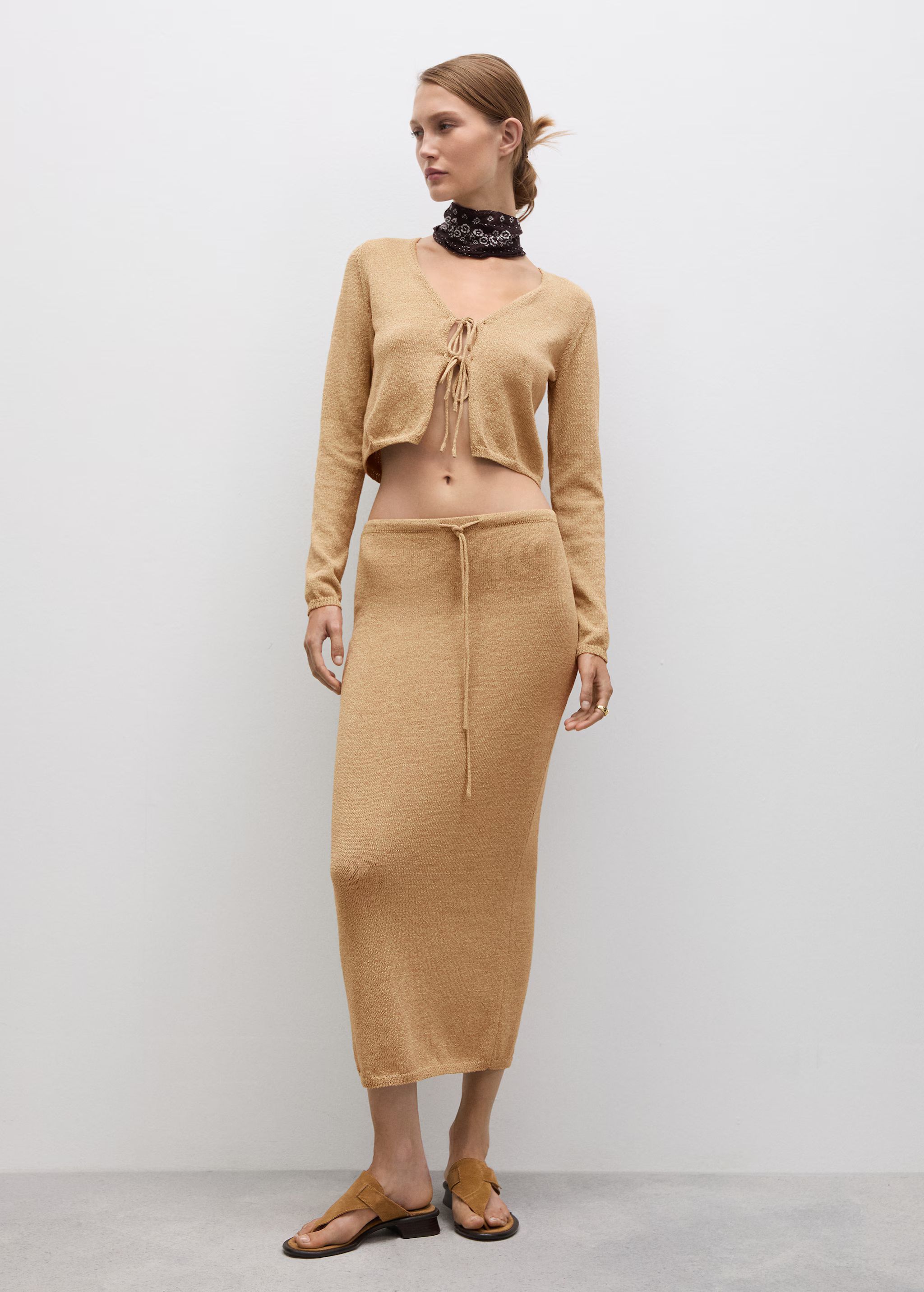 Long knitted skirt | MANGO (US)