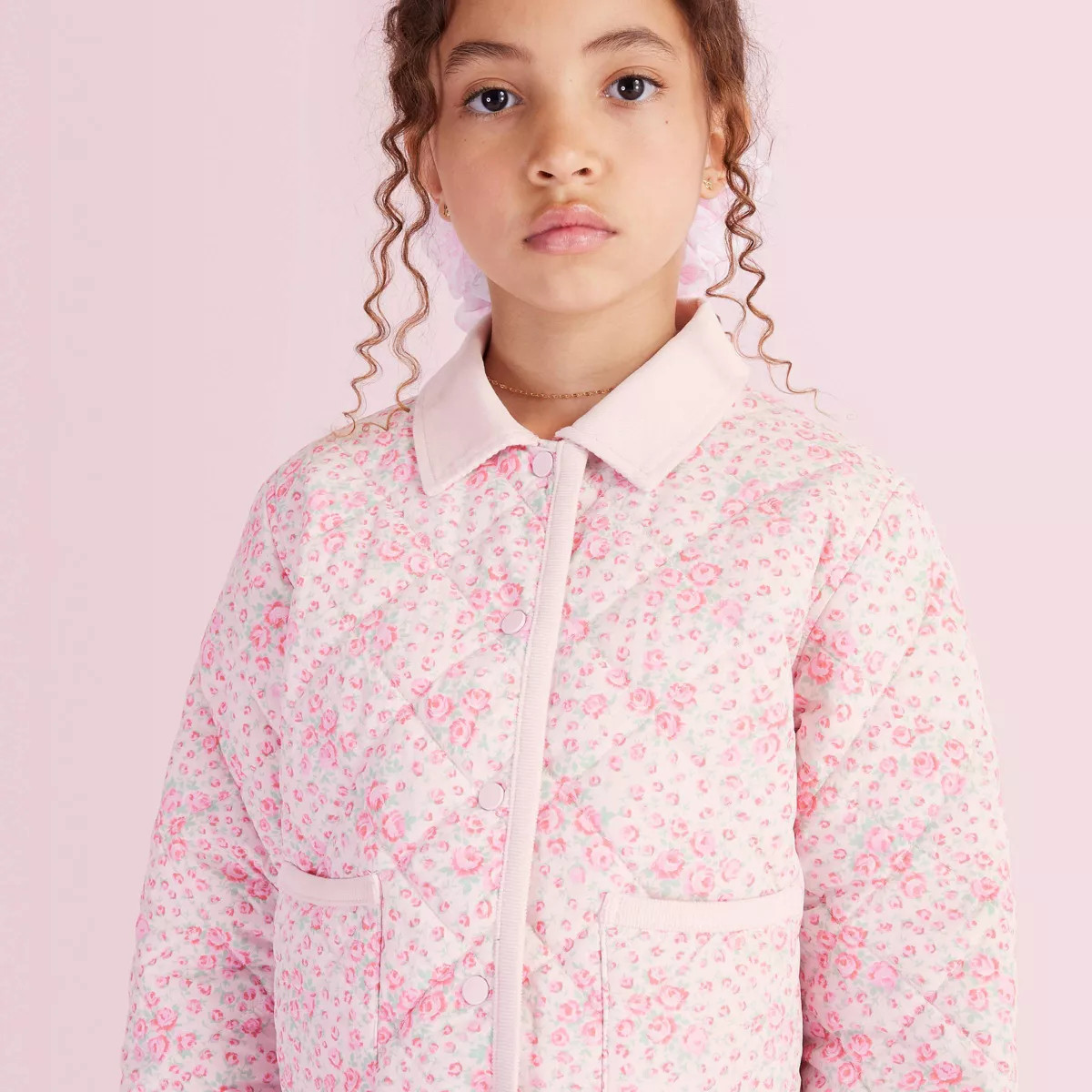 Girls' Charlotte Roseheart Quilted Barn Jacket - LoveShackFancy x Target Rose Pink S | Target