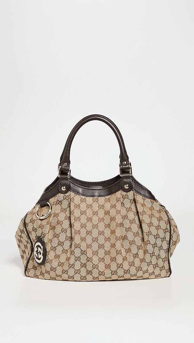 Gucci Brown Canvas Sukey Tote Bag | Shopbop