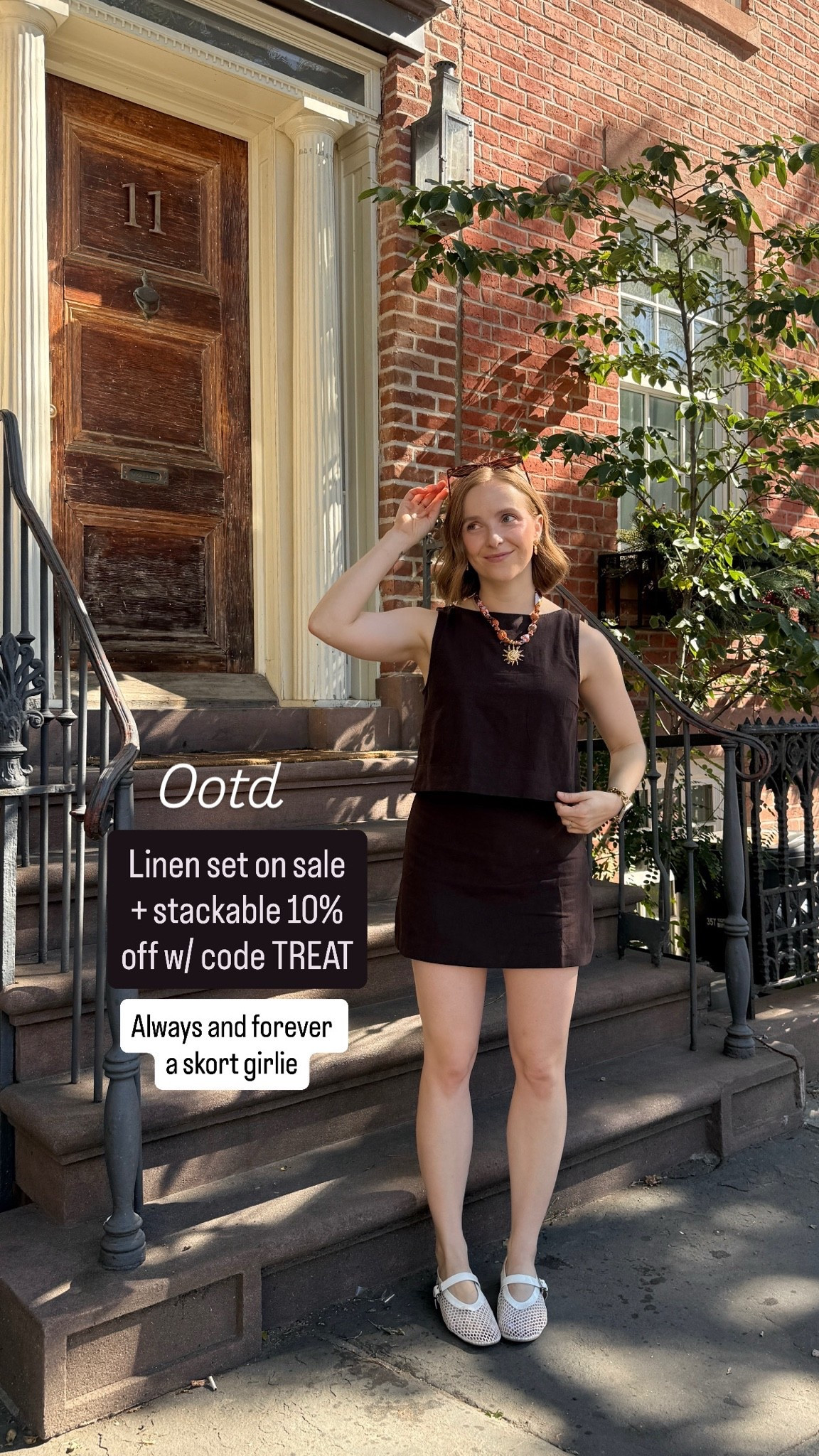 Gap linen skort set!
Wearing xs petite tank xs reg skort
Stackable 10% off w/ TREAT

#LTKootd #LTKdayinmylife #LTKPetite