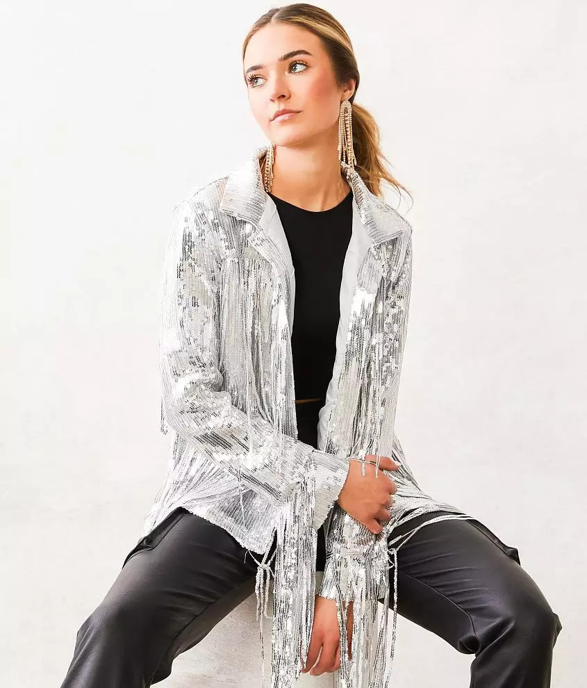 Sequin Fringe Jacket | Buckle