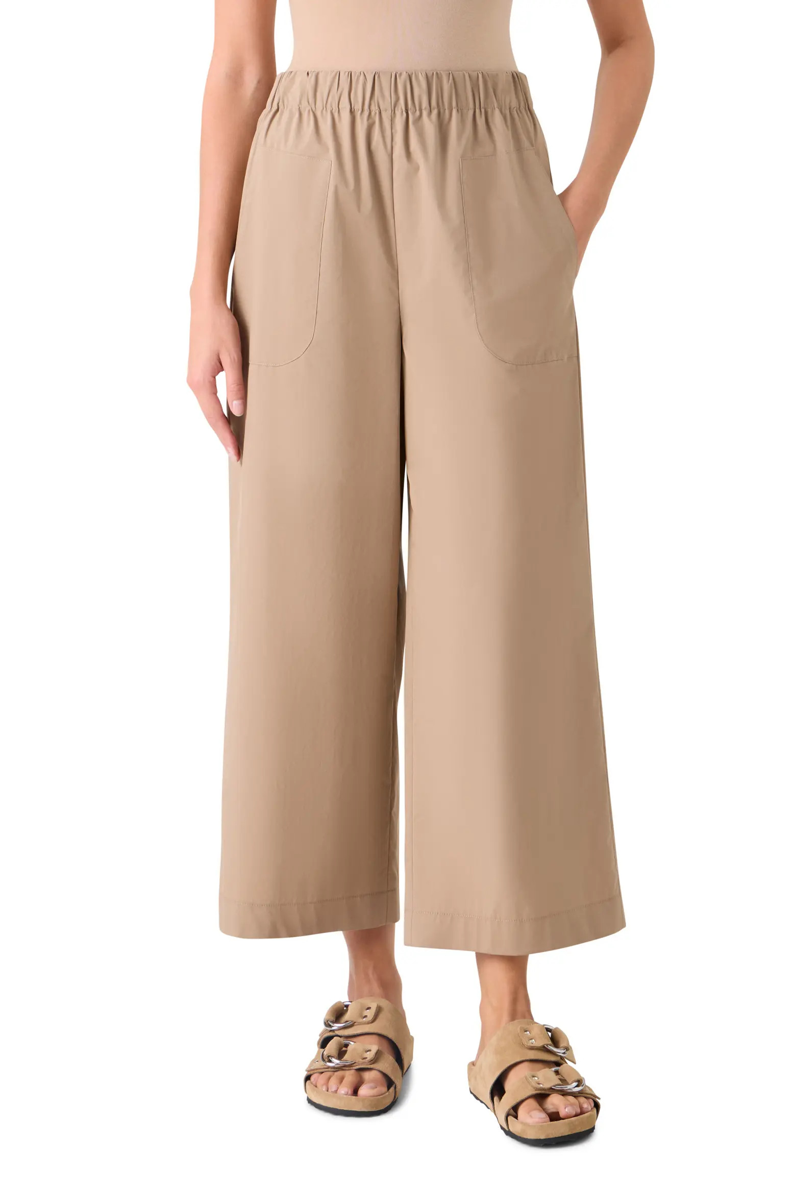 Frey Wide Leg Crop Tech Pants (Women) | Nordstrom | Nordstrom