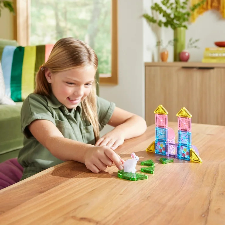 MAGNA-TILES® microMAGS Spring Garden 24-Piece Travel Set, The Original Magnetic Building Brand | Walmart (US)