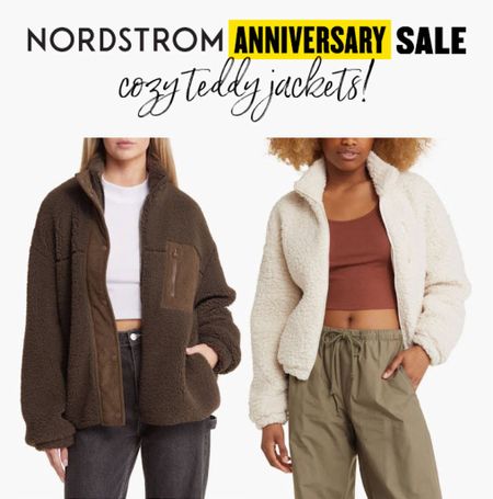 Cozy teddy jackets in the Nordstrom Anniversary Sale! 
.
Sherpa jacket coat outerwear cozy fall outfit 

#LTKFind #LTKsalealert #LTKxNSale