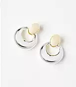 Mixed Metal Link Earrings | LOFT