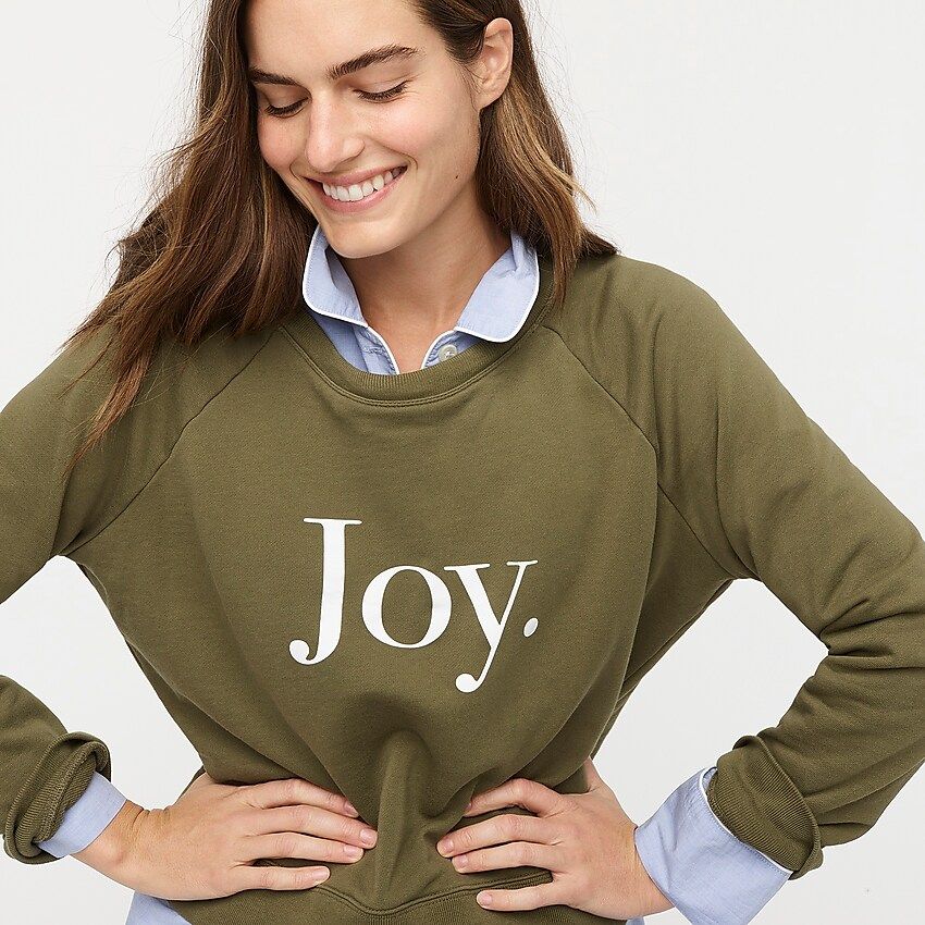 "Joy" sweatshirt in original cotton terry | J.Crew US