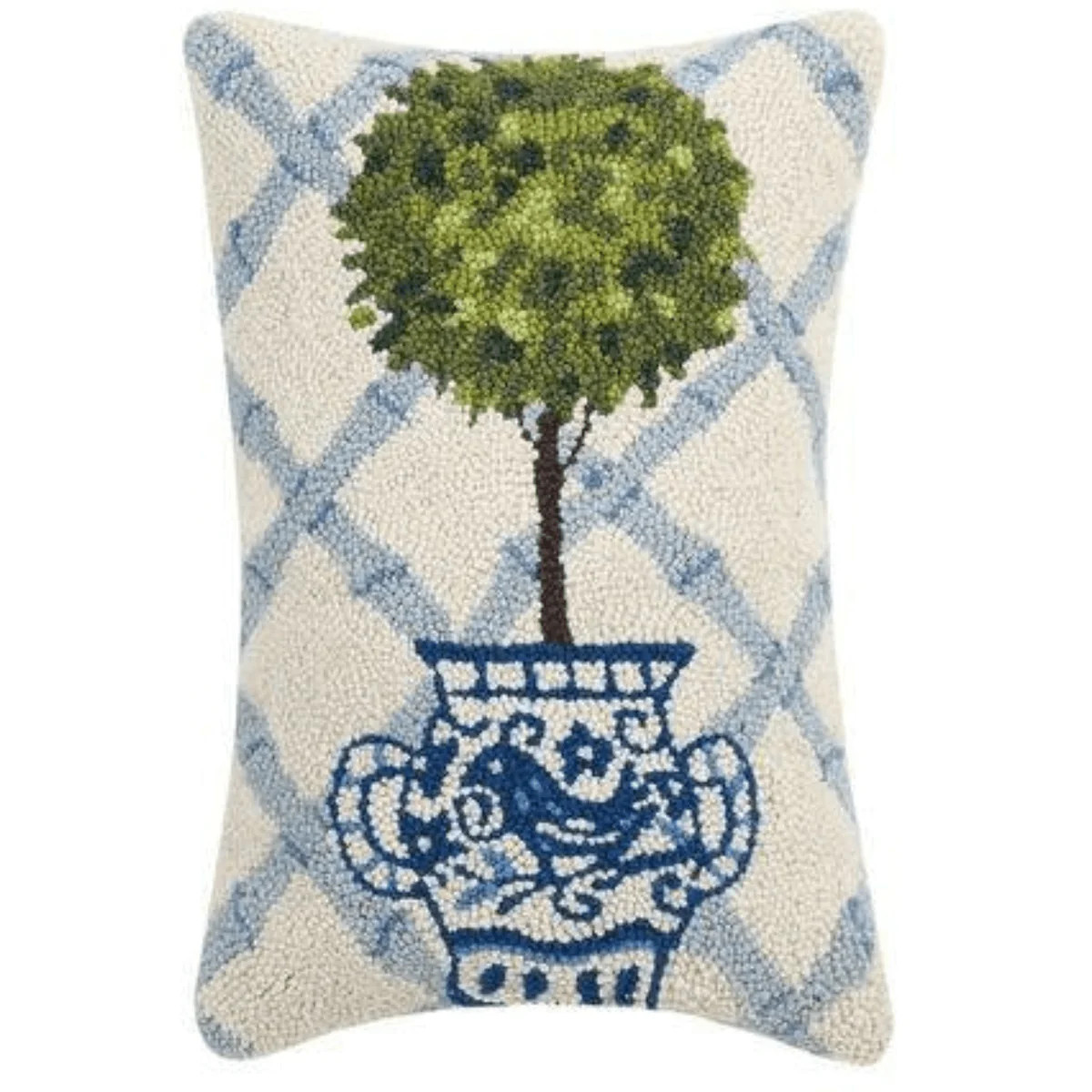 Blue Topiary Decorative Throw Pillow | The Well Appointed House, LLC