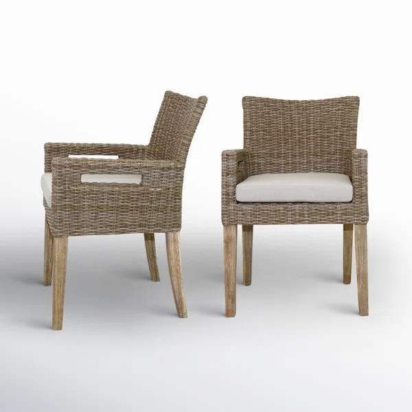 Fleur Outdoor Dining Armchair with Cushion | Wayfair North America