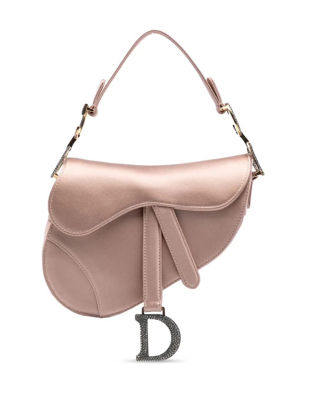 2019 Mini Satin Crystal Embellished Saddle Bag handbag | Farfetch Global