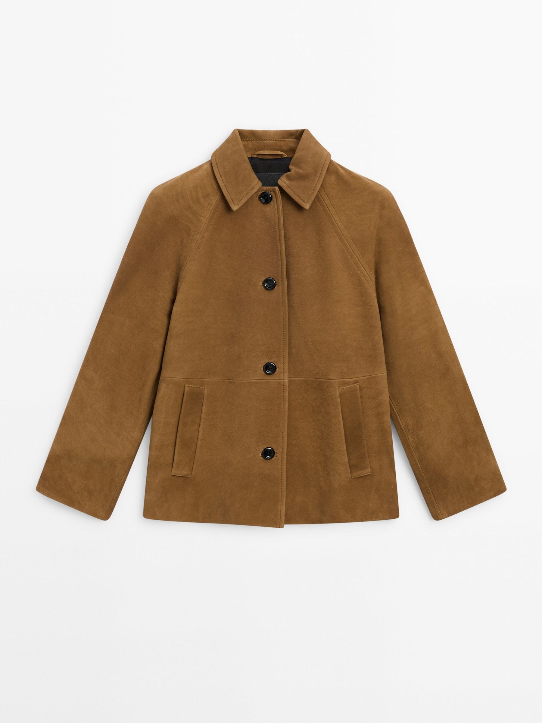 Leather nubuck jacket | Massimo Dutti (US)