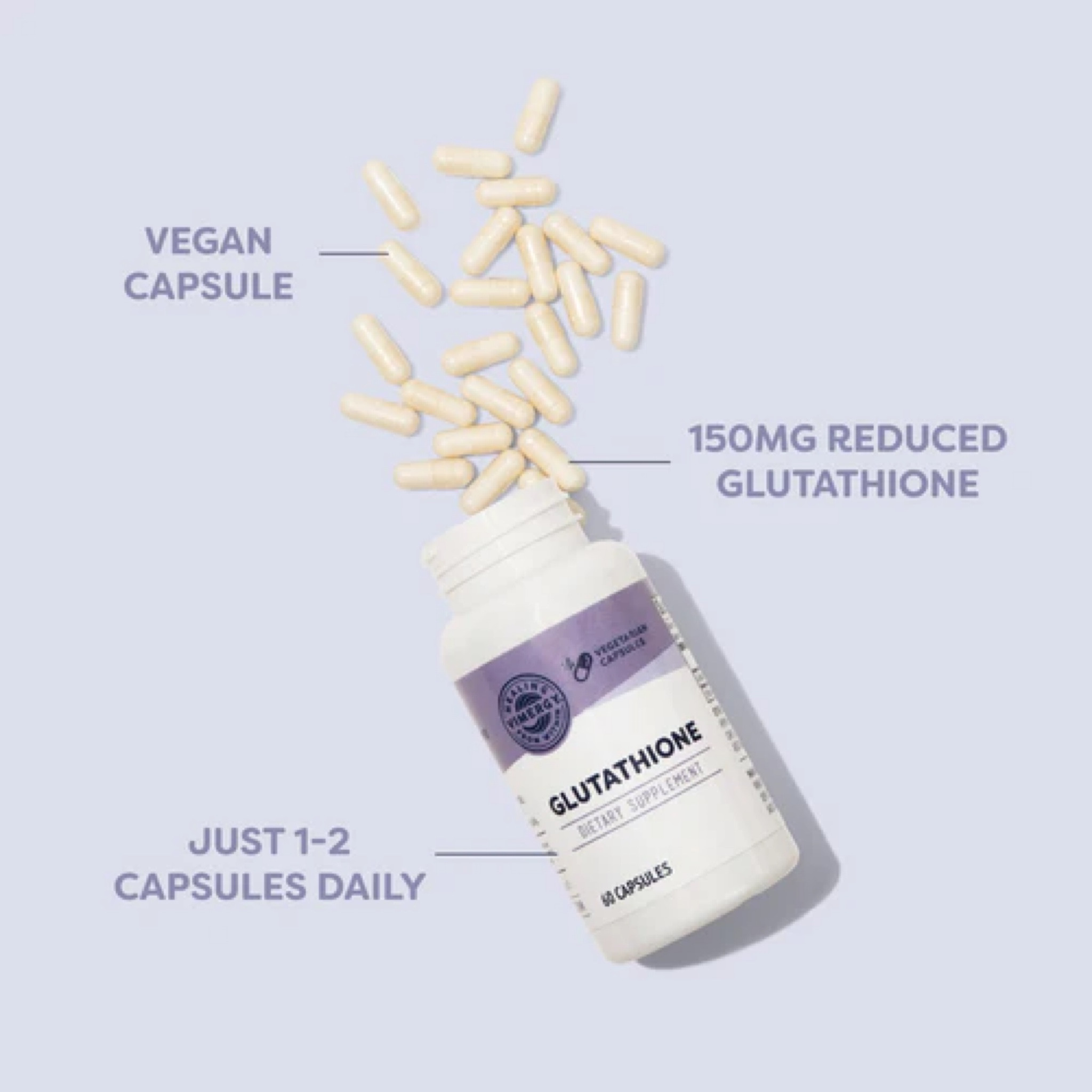Vimergy Glutathione comes with 150mg of reduced glutathione in each vegan capsule! As always, there’s none of the nasty stuff–no icky fillers or flavors. And no gelatin or citric acid.
Glutathione is a small protein, consisting of cysteine, glutamate, and glycine, that is present in all cells of the body. It’s essential for cellular and immune system health, helps reduce free radicals, and is involved in the body’s natural process of detoxification. About Glutathione:
Glutathione has multiple important metabolic functions that are essential for cellular health. Glutathione is a critical regulator of oxidative stress and immune function. Glutathione is involved in detoxification by binding to fat- soluble toxins, such as heavy metals, solvents, and pesticides, and transforming them into a water-soluble form that can be excreted in urine. Glutathione plays an important role in the regeneration of vitamins C and E within the body. Glutathione helps reduce free radicals in the body.
Vimergy Glutathione:Each capsule contains 150mg Glutathione
Non-GMO, Gluten-Free, Kosher, Soy-Free, Vegan, Paleo No Citric Acid, No Rice Flour, No Gelatin
#health #vimergy #medicalmedium 

#LTKActive #LTKsalealert #LTKfindsunder50
