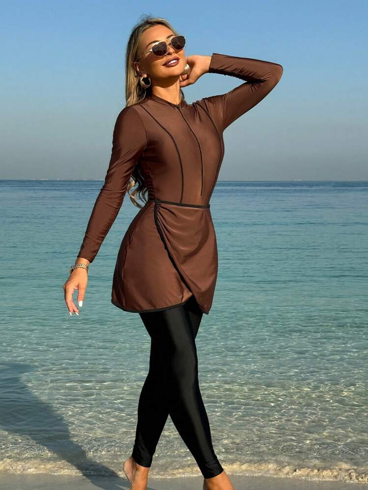 Coffee swimsuit | SHEIN