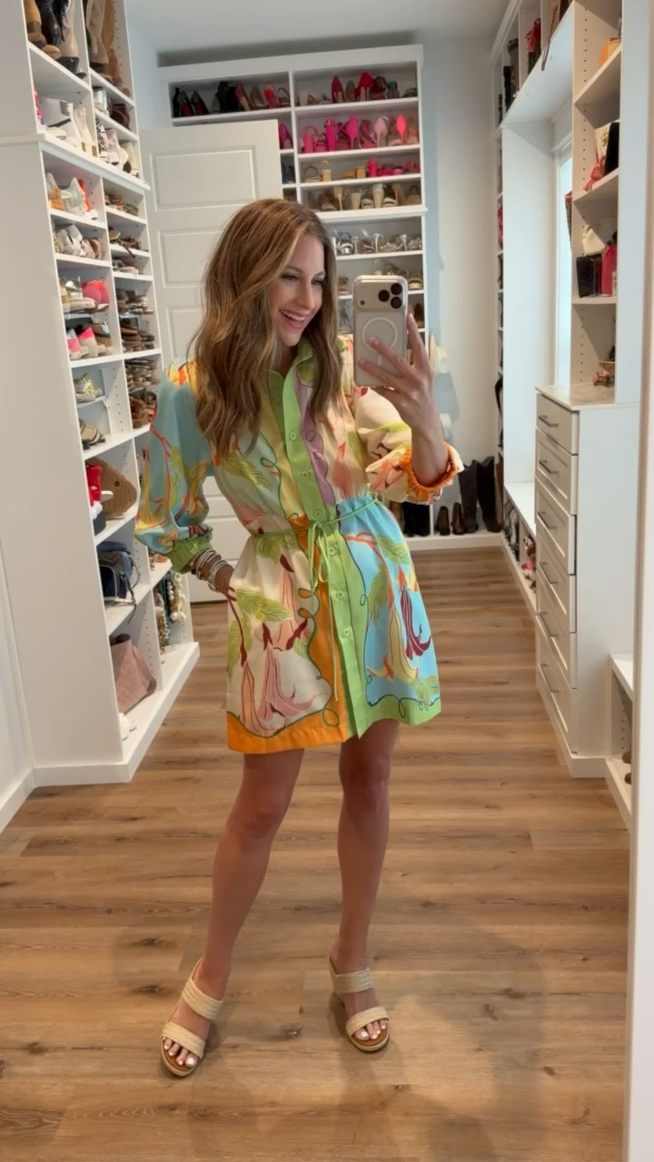 In a small dress, wedges and accessories-fits tts.

#LTKSeasonal #LTKgrwm #LTKootd