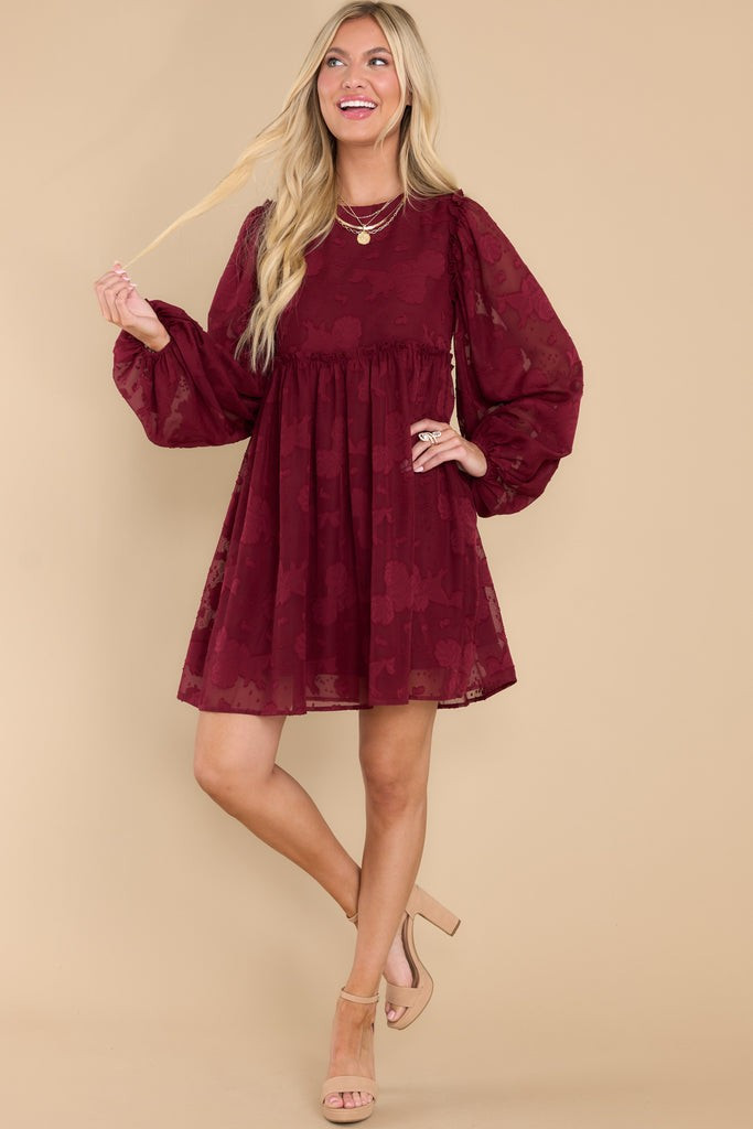Till Love Gives Cranberry Dress | Red Dress 