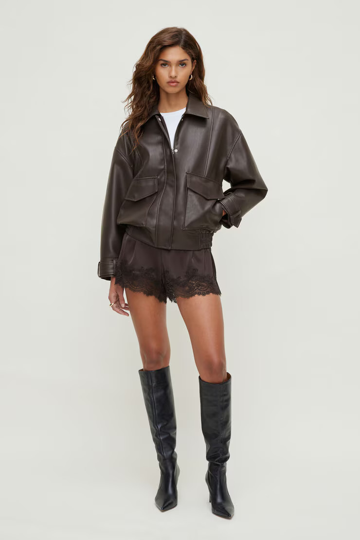 Lace Satin Shorts | Dynamite Clothing