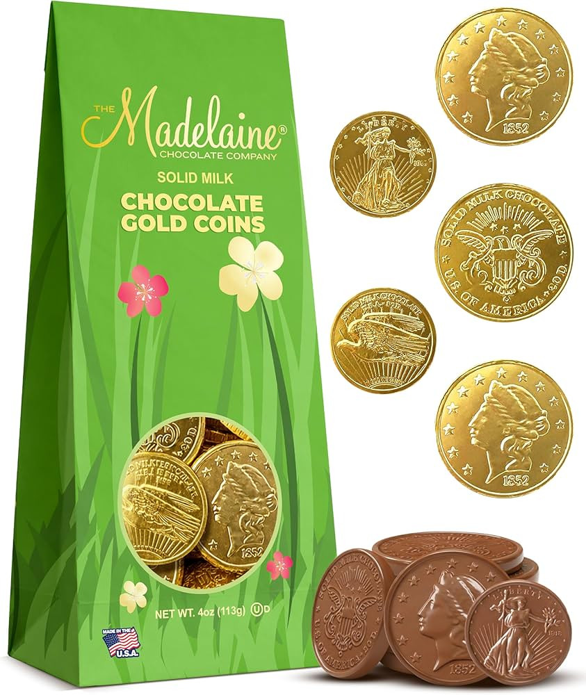 Madelaine Gold Chocolate Coins for St. Patrick’s Day - Individually Wrapped Candy Basket Filler... | Amazon (US)