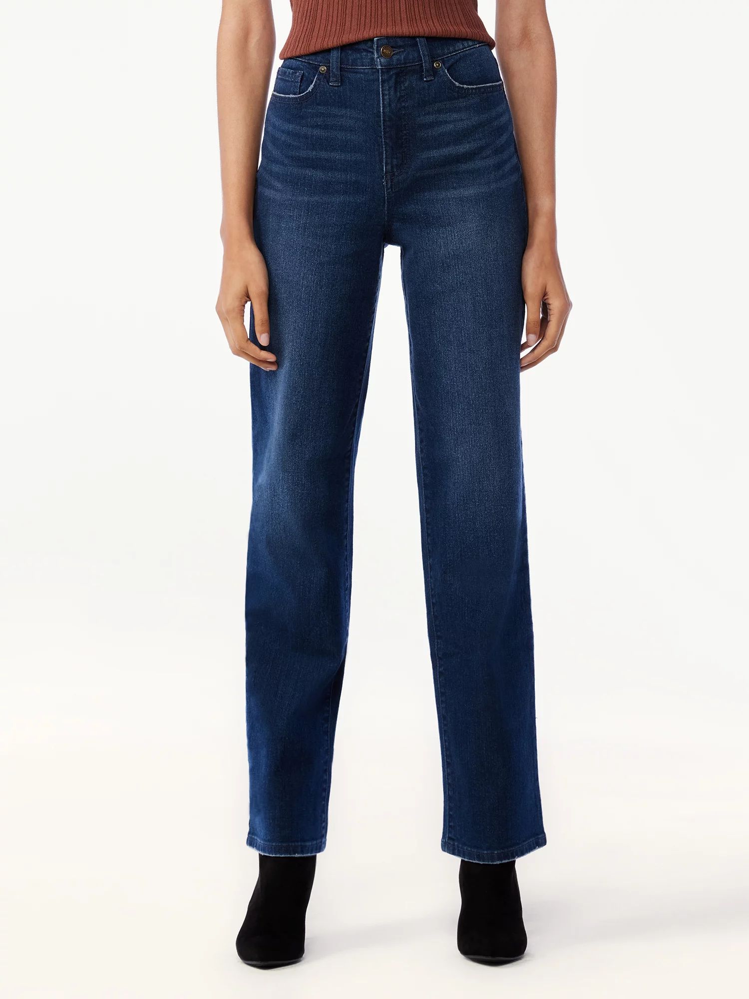 Scoop Women's Benton Ultra High Rise Straight Jeans | Walmart (US)