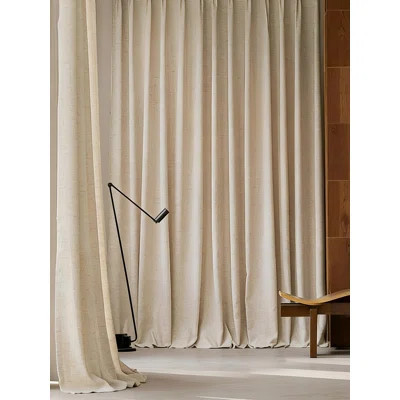 Japanese Linen Sheer Curtains - High-End, Light Filtering & Non-See-Through, Log Style Light Luxury For Living Room & Balcony | Wayfair North America