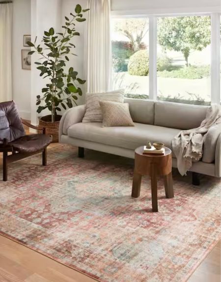 Heidi Terracotta/Aqua 5 ft. x 7 ft. 6 in. Bohemian Printed Area Rug home depot and super affordable at $150

#LTKstyletip #LTKhome #LTKfamily