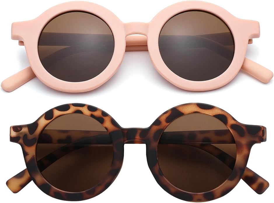Toddler Sunglasses for Girls Boys - Kids Round UV400 Protection Glasses Age 2-8 | Amazon (US)