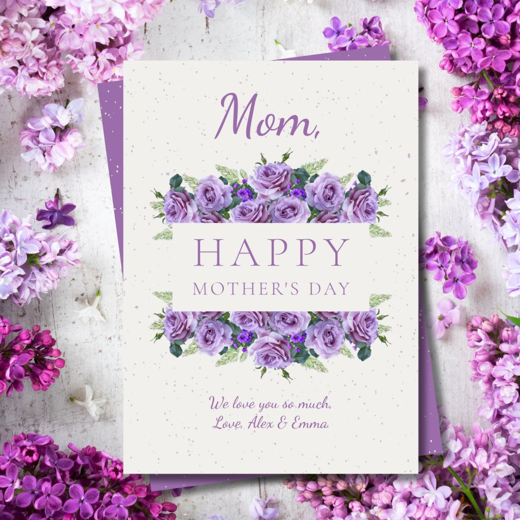 Floral Elegant Calligraphy Mother's Day | Zazzle