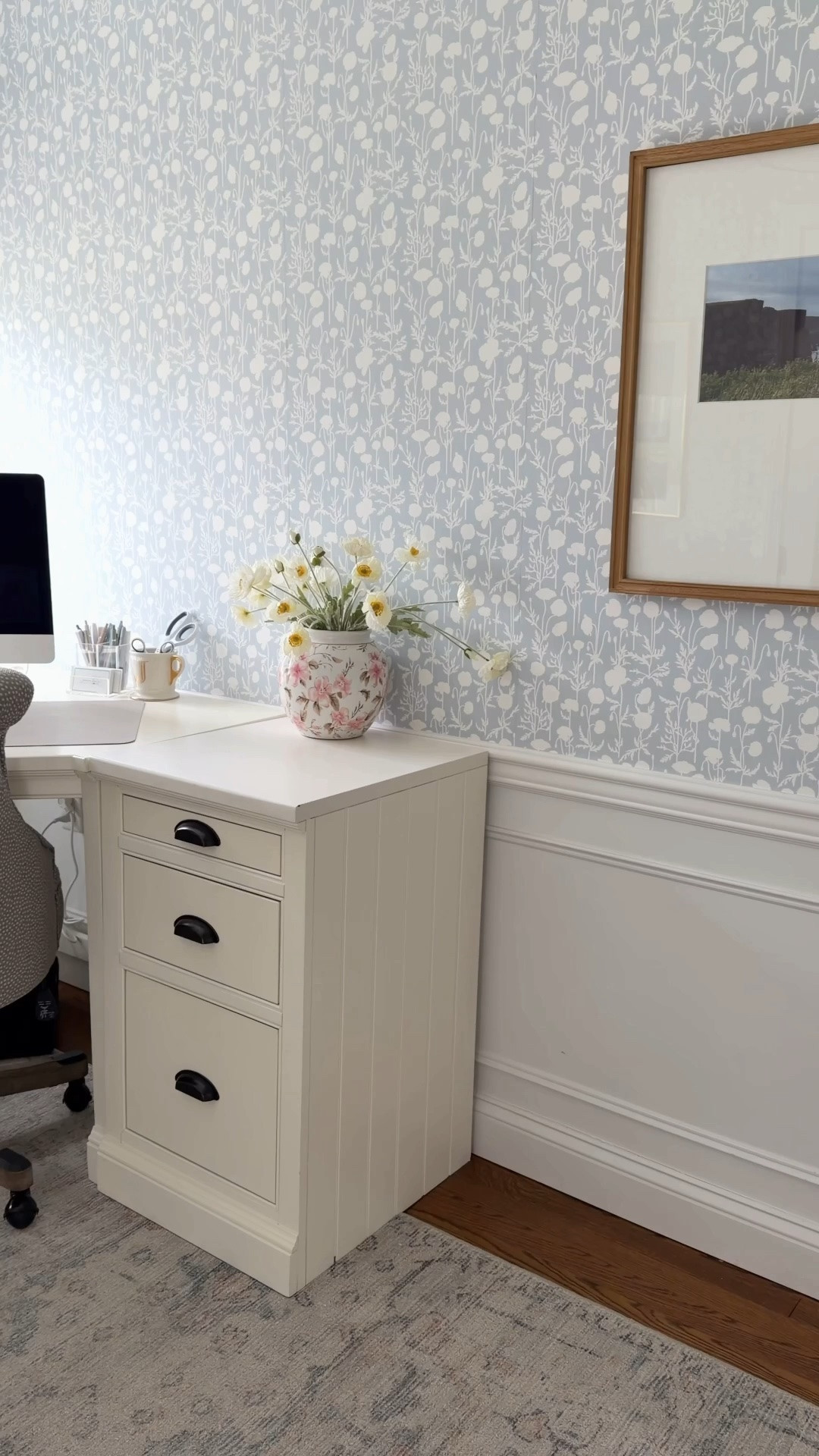 Small home office with my favorite pottery barn Aubrey furniture

#LTKHome