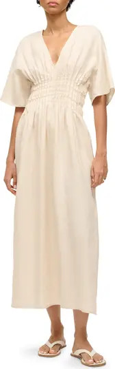 Lauretta Pleated Waist Linen Maxi Dress | Nordstrom