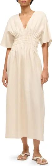 Lauretta Pleated Waist Linen Maxi Dress | Nordstrom
