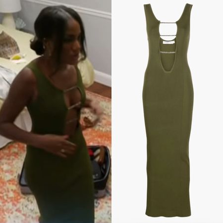 Gabby Prescod’s Green Embellished Dress