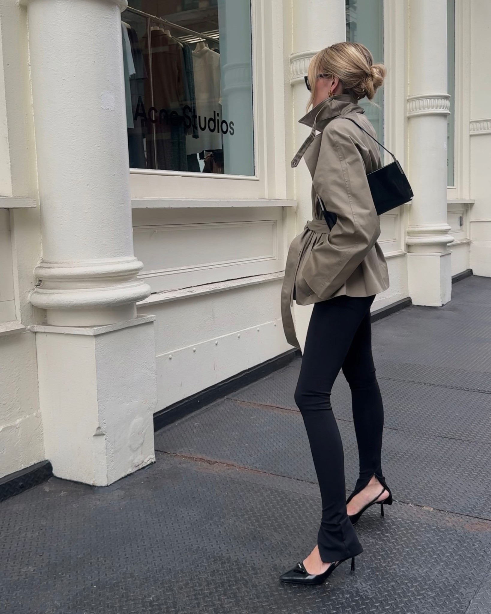 Trench shown without the removable cape. 