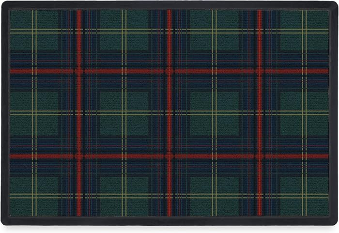 RUGGABLE Washable Front Doormat – Winter Tartan Evergreen 2x3 Indoor/Outdoor Doormat – Fade... | Amazon (US)