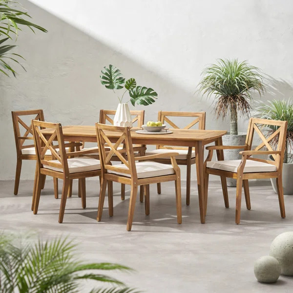 Ortonville Rectangular 6 - Person Outdoor Dining Set | Wayfair North America