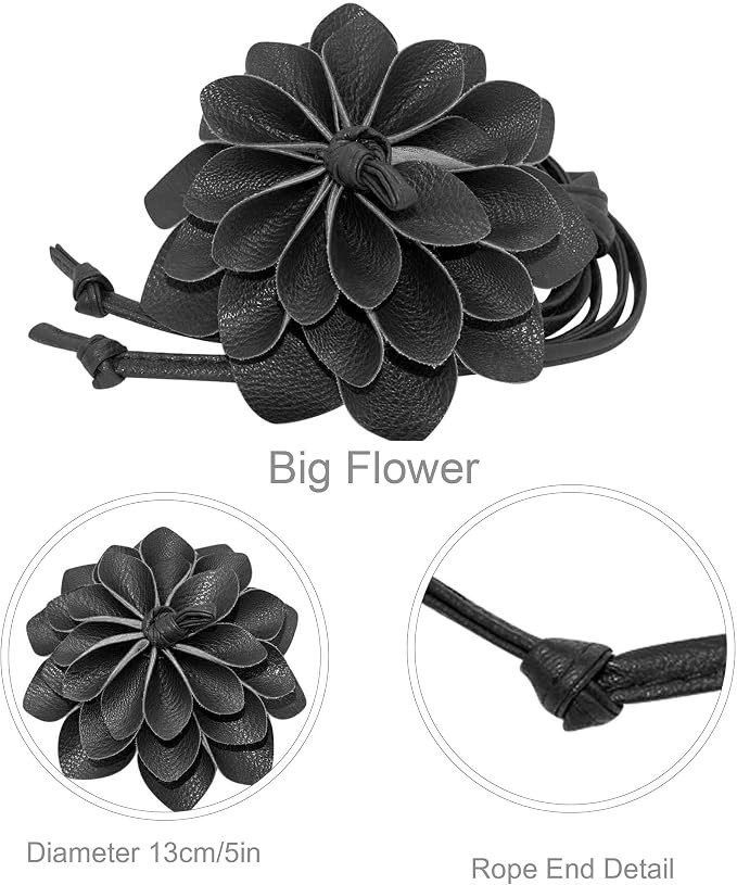 TeeYee Women Girls Big Decor Flower Waist Chain/Rope/Belt For Wedding Dress Female Waistband Skin... | Amazon (US)