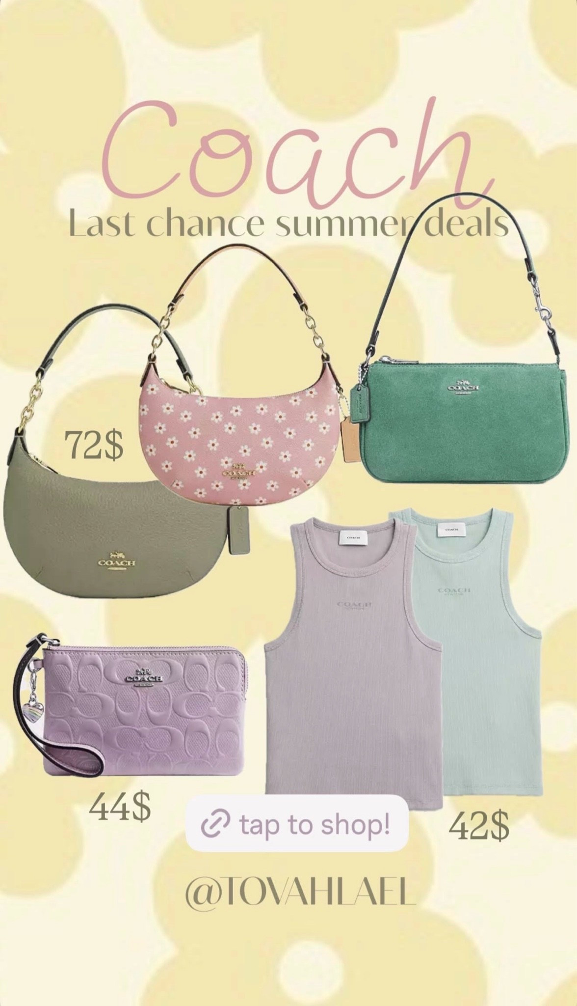 Coach last chance summer deals from last season! Such cute styles and prints!

#LTKcanada #LTKbag #LTKsale