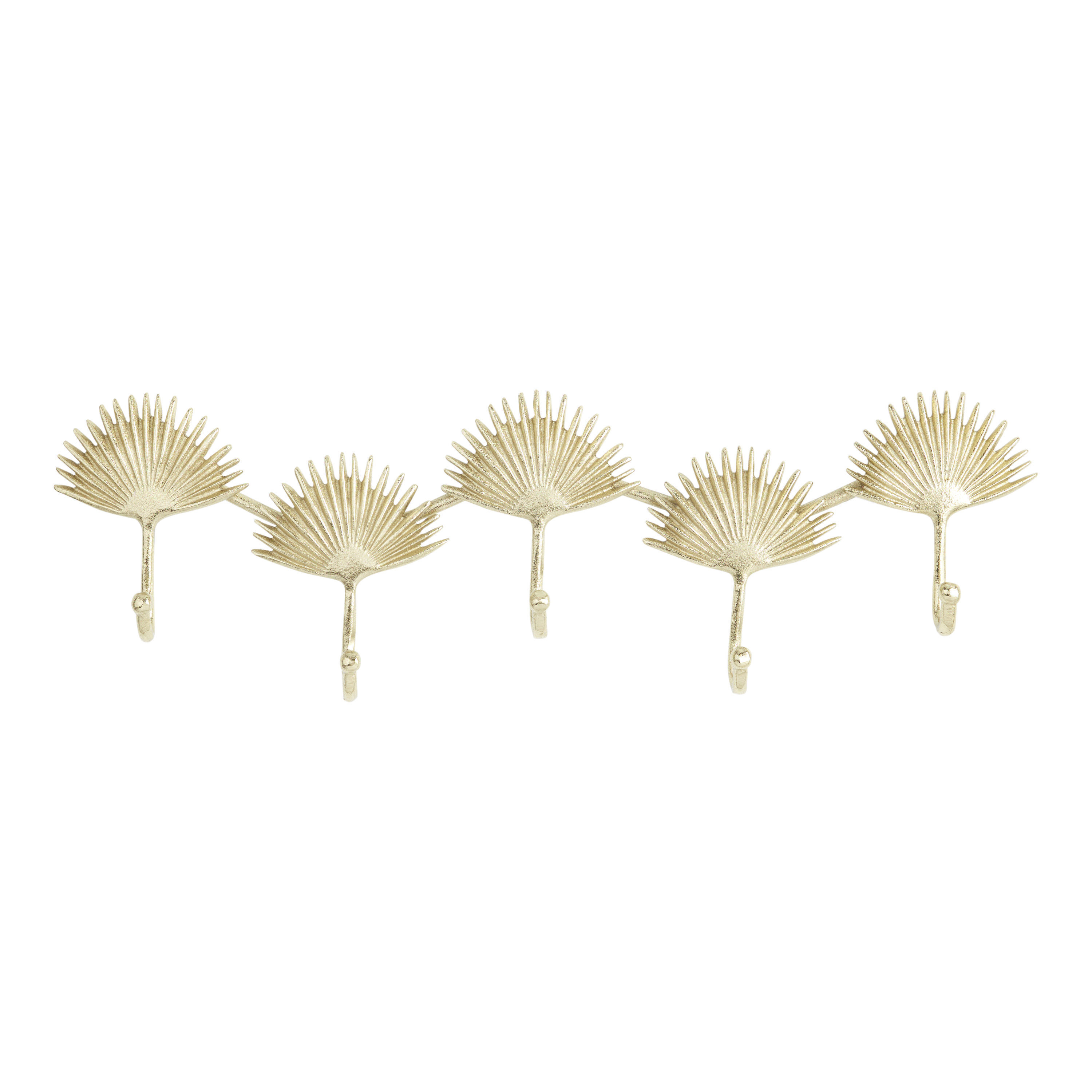 Gold Metal Palm Leaf Wall Rack | World Market