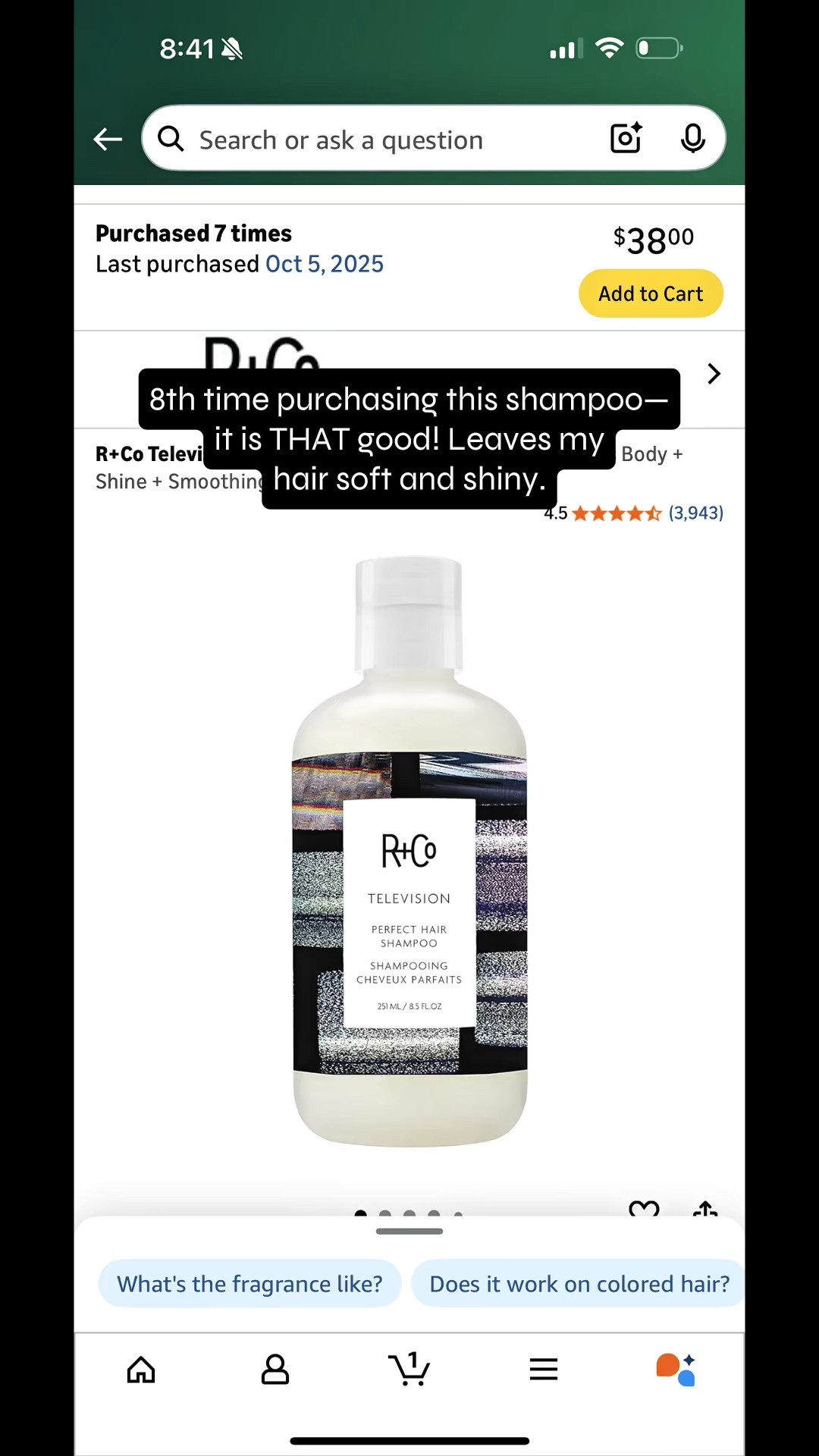 I’ve tried dozens of brands (Oribe, Davines, Redken, Kerastase) for shampoo but nothing beats this one. It adds a squeaky clean feeling without stripping the scalp and leaves my hair moisturized, bouncy, and shiny! My husband loves it too. 

#LTKFindsUnder50 #LTKBeauty