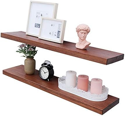 WELLAND Allen 8" Deep Floating Shelves Set of 2 Reclaimed Wood Wall Shelf Rustic Wall Mount Shelf... | Amazon (US)