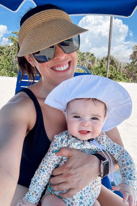Beach vibes with my best girl! Linking her UPF 50 baby swimsuit here! It’s so cute, and it buttons on the bottom for easy diaper changes. Linking here along with Wesley’s baby sun hat (it comes in a 2 pack), my $7 sun visor, and my go-to black sunglasses. My bathing suit is old, but I’m also linking the new black one I just bought here bc I’m obsessed. I’m a 34DDD and it’s so comfy and supportive. Click to shop!

#LTKSeasonal #LTKswim #LTKfamily