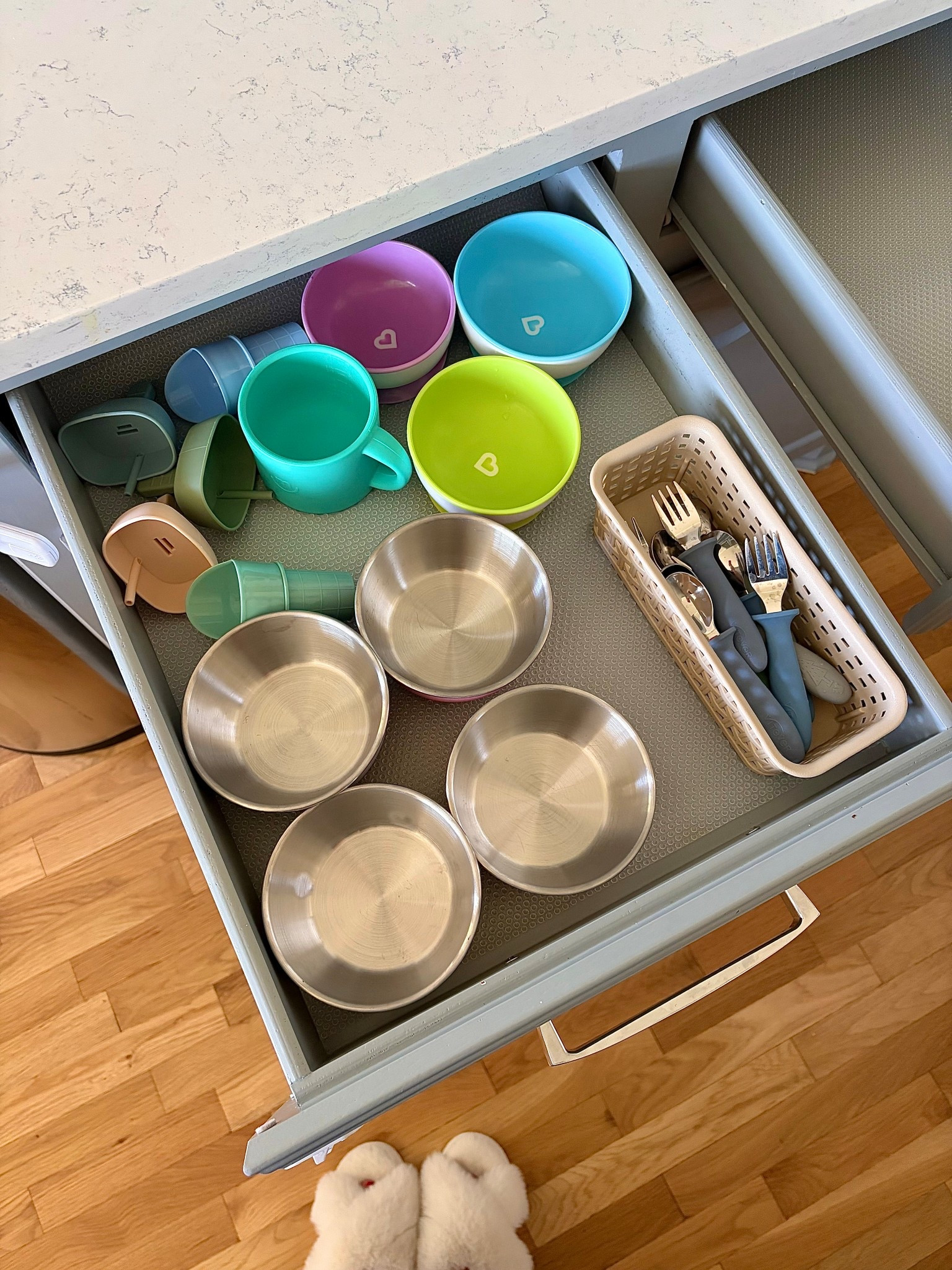 Toddler meal drawer! At their level so they can help in the kitchen more!

#LTKmomlife #LTKKids #LTKHome