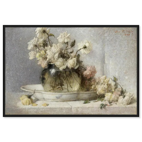 Roses by John Ferguson Weir Canvas Vintage Farm Wall Art by Art Remedy | Bed Bath & Beyond
