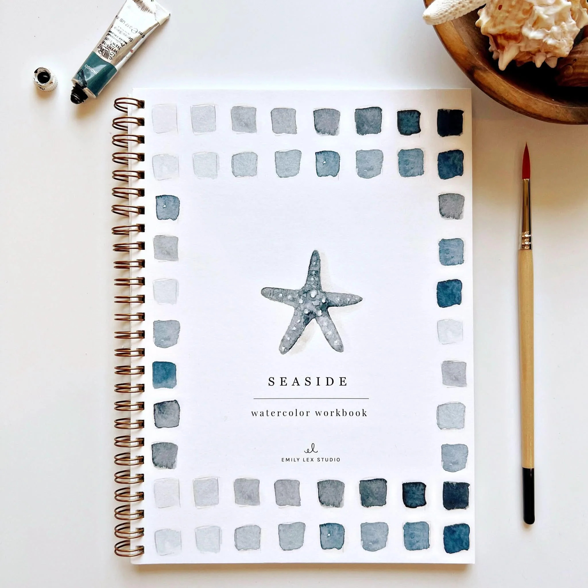 seaside watercolor workbook | Emily Lex Studio