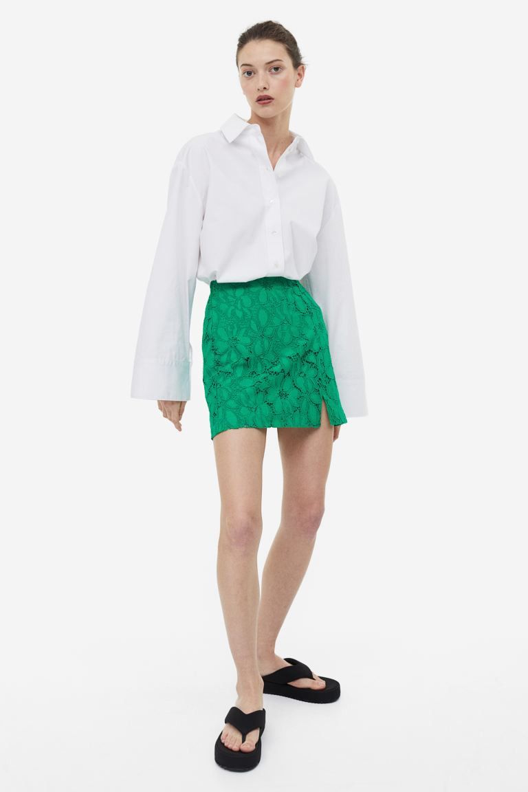 Lace mini skirt | H&M (UK, MY, IN, SG, PH, TW, HK)