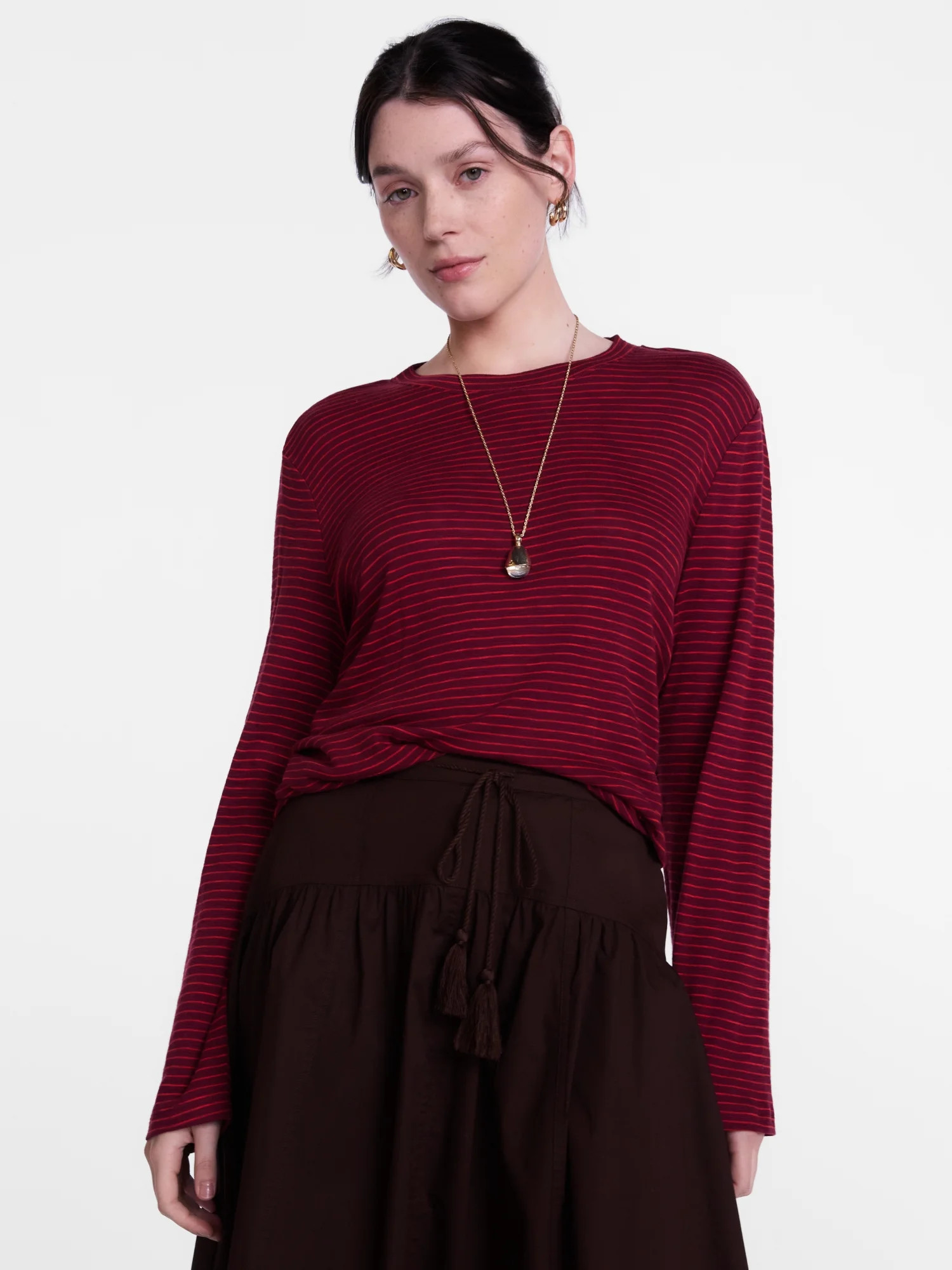 Scenario Women's Oversized Tee with Long Sleeves, Sizes XS-XXXL | Walmart (US)
