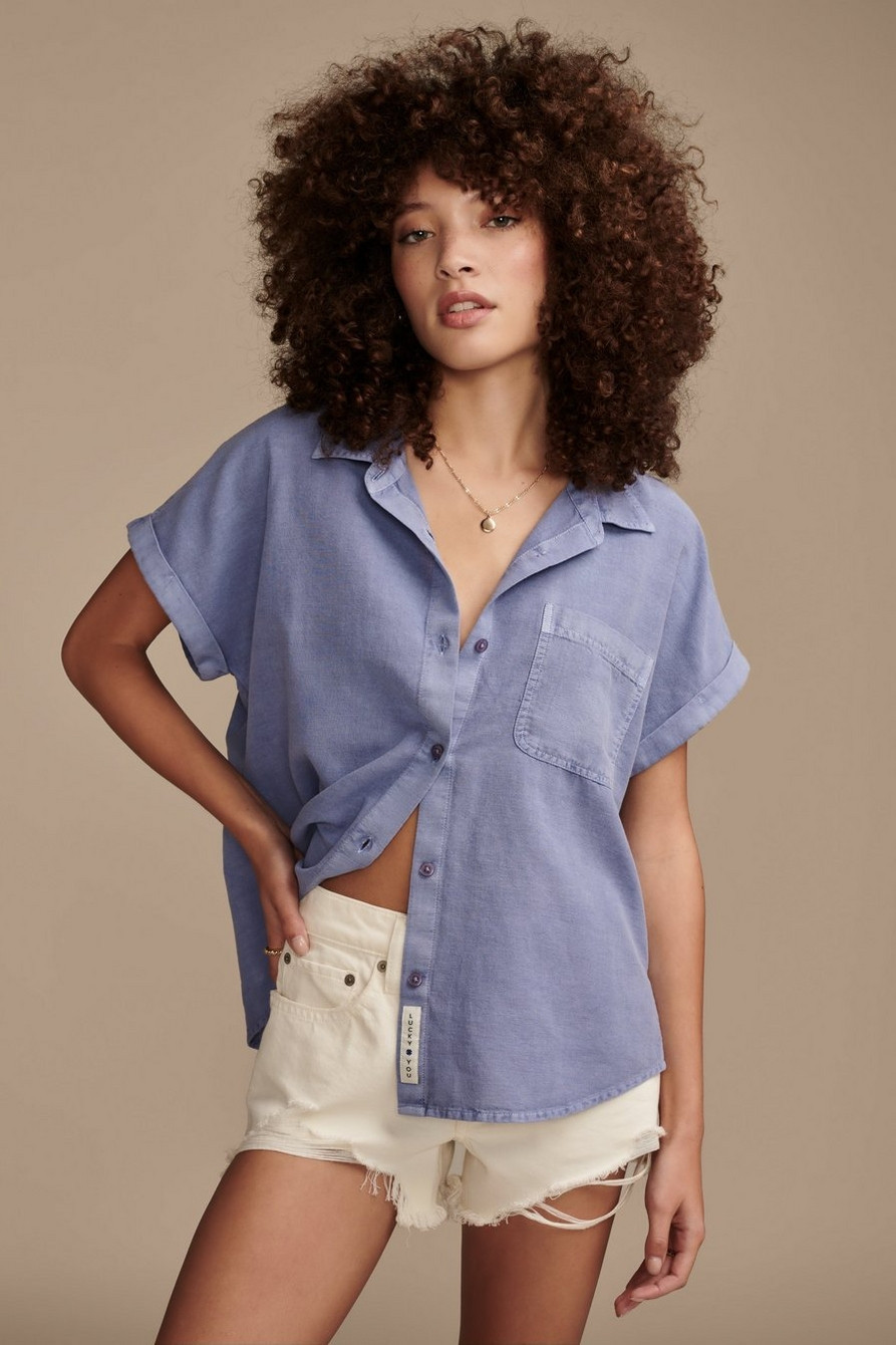 SHORT SLEEVE BUTTON-DOWN SHIRT | Lucky Brand