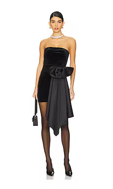 MORE TO COME Clea Velvet Dress in Black from Revolve.com | Revolve Clothing (Global)