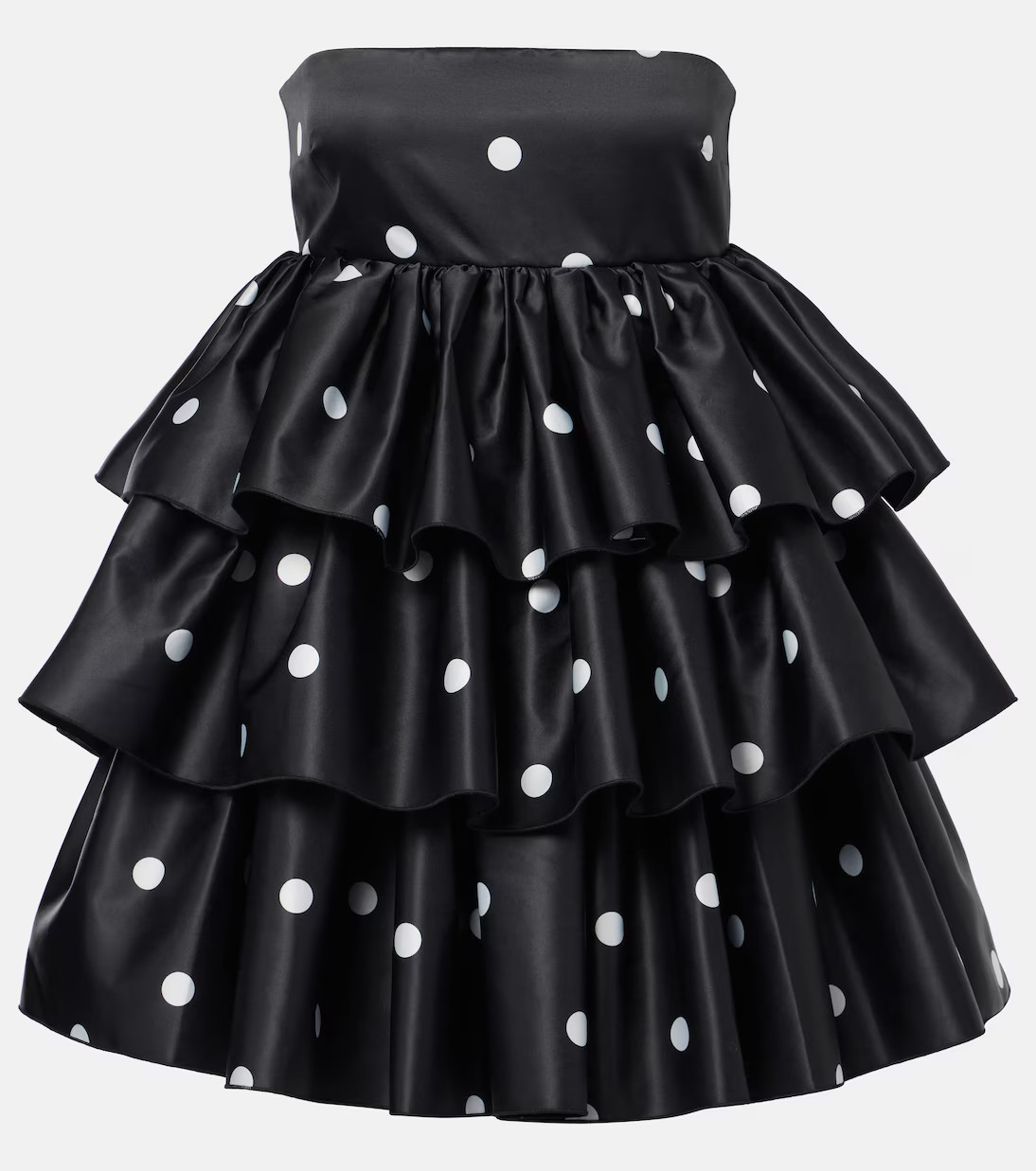 Ruffled satin minidress | Mytheresa (US/CA)